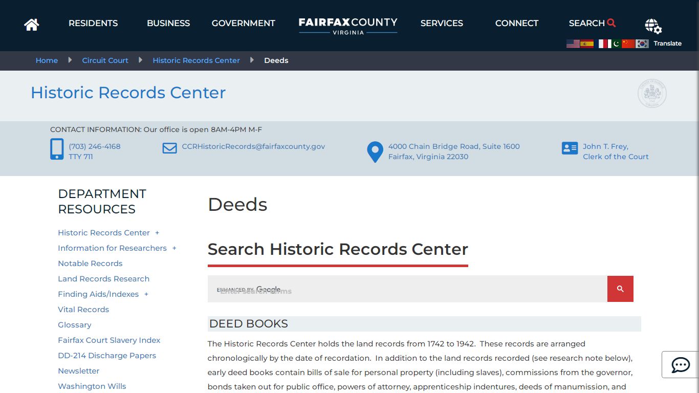 Deeds | Circuit Court - Fairfax County, Virginia